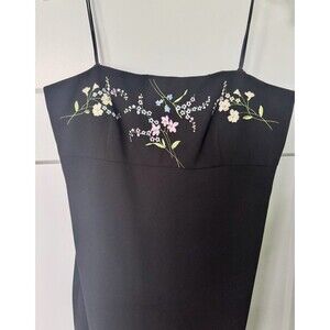 Vintage 90s Anne Stanley Embroidered Strapless Evening Dress - 12